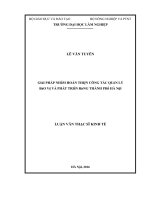 Giải pháp hoàn thiện công tác quản lý nhà nước về đất đai trên địa bàn thị xã bỉm sơn tỉnh thanh hóa 