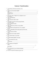 sentence transformation