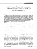 Thực trạng và giải pháp đẩy mạnh công tác đào tạo tài năng lĩnh vực văn hóa nghệ thuật