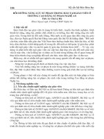 Bồi dưỡng năng lực sư phạm trong đào tạo giáo viên ở trường Cao đẳng Sư phạm Nghệ An