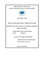 Luận văn kinh tế Một Số Giải Pháp Hoàn Thiện Quản Trị Chuỗi Cung Ứng