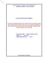 Vận dụng phương pháp véc tơ quay để giải một số bài tập về mạch dao động SGK vật lý 12, chương trình cơ bản nhằm nâng cao chất lượng thi tốt nghiệp THPT trường THPT lang chánh 