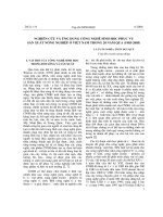 Nghiên cứu và ứng dụng công nghệ sinh học phục vụ sản xuất nông nghiệp ở Việt Nam trong 20 năm qua (1985-2005)