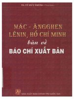 Báo chí xuất bản - Mác-Ăngghen, Lênin, Hồ Chí Minh bàn: Phần 1