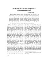 Quan niệm về văn học nghệ thuật của Phạm Văn Đồng