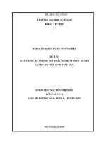 Xây dựng hệ thống thi trắc nghiệm trực tuyến dành cho hoc sinh tiểu học  