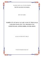 Luận án tiến sĩ nghiên cứu sử dụng vật liệu nano từ tính cofe2o4 làm chất mang xúc tác cho phản ứng knoevenagel 