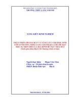 Phát triển phẩm chất và năng lực cho học sinh lớp 10 trường THPT lang chánh qua chủ đề dạy học sự biến đổi của địa hình bề mặt trái đất (SGK địa lí 10 chương trình cơ bản) 