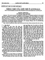 Tiếng Việt của giới trẻ ở Australia