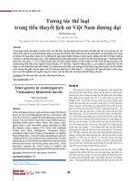 Tương tác thể loại trong tiểu thuyết lịch sử Việt Nam đương đại