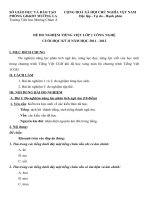 De kiem tra Cong nghe Cuoi hoc ky II Truong Tieuhoc Muong Chum A nam hoc 20112012 Le Van Tam