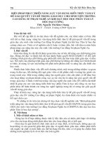Biện pháp phát triển năng lực vận dụng kiến thức tâm lý để giải quyết vấn đề trong giáo dục cho sinh viên trường Cao đẳng Sư phạm Nghệ An khi dạy học học phần tâm lý học đại cương