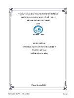 Giáo trình Kế toán doanh nghiệp 3 (Ngành: Kế toán) - CĐ Kinh tế Kỹ thuật TP.HCM