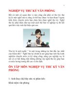 Ôn tập môn Nghiệp vụ thư ký văn phòng