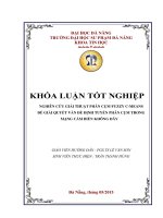 Nghiên cứu giải thuật phân cụm fuzzy c means để giải quyết vấn đề định tuyến phân cụm trong mạng cảm biến không dây  