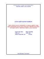 Một số bài toán gợi động cơ cho học sinh khi giảng dạy chương trình con môn tin học lớp 11 trường THPT lang chánh 