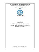 Giáo trình Thiết kết web cơ bản (Ngành: Thiết kết và quản lý website-Trung cấp) - CĐ Kinh tế Kỹ thuật TP.HCM