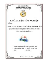 Tìm hiểu tác động của đồ dùng dạy học đến quá trình lĩnh hội khái niệm toán học của học sinh lớp 4, 5  