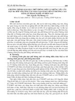 Chương trình giáo dục phổ thông mới và những yêu cầu đặt ra đối với công tác đào tạo giáo viên ở trường Cao đẳng Sư phạm Nghệ An hiện nay