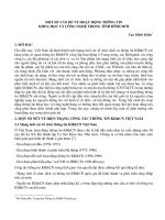 Một số vấn đề về hoạt động thông tin khoa học và công nghệ trong tình hình mới