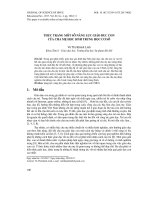 Thực trạng một số năng lực giáo dục con của cha mẹ học sinh trung học cơ sở