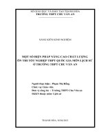 Một số biện pháp nâng cao chất lượng ôn thi tốt nghiệp THPT quốc gia môn lịch sử ở trường THPT chu văn an 