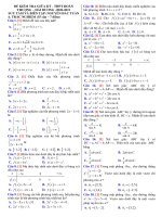 Đề thi thử THPT quốc gia