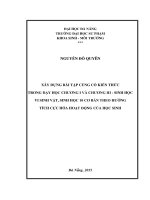 Xây dựng bài tập củng cố kiến thức trong dạy học chương i và chương iii   sinh học vi sinh vật, sinh học 10 cơ bản theo hướng tích cực hóa hoạt động của học sinh    