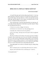 Hình ảnh của thời gian trong ngôn ngữ