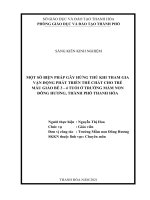 Một số biện pháp gây hứng thú khi tham gia vận động phát triển thể chất cho trẻ mẫu giáo bé 3 4 tuổi ở trường mầm non đông hương  thành phố thanh hóa 