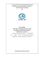 Giáo trình Kinh doanh ngoại hối (Ngành: Tài chính ngân hàng) - CĐ Kinh tế Kỹ thuật TP.HCM