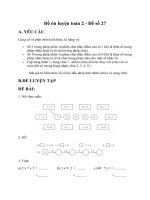 Đề ôn luyện toán 2 – đề số 27