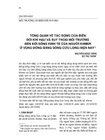 Tổng quan về tác động của biến đổi khí hậu và suy thoái môi trường đến đời sống kinh tế của người Khmer ở vùng đồng bằng sông Cửu Long hiện nay
