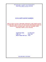 Rèn luyện tư duy cho học sinh qua việc phân dạng và phương pháp giải các bài toán tích phân hàm ẩn nhằm nâng cao kết quả thi tốt nghiệp trường THPT lang chánh 
