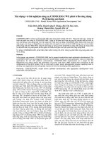 Xây dựng và thử nghiệm công cụ CODEGER-UWE phát triển ứng dụng Web hướng mô hình