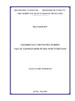 Tạo động lực cho người lao động tại các tập đoàn kinh tế nhà nước ở việt nam 
