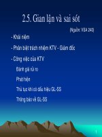 Bài giảng Kiểm toán (Phần 1): Chương 2.5 - Th.S Nguyễn Văn Thịnh