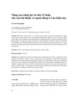 Nâng cao năng lực tư duy lý luận cho cán bộ thuộc cơ quan Đảng ở Lào hiện nay