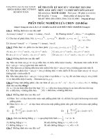 Đề thi cuối học kỳ I năm học 2015-2016 môn Hàm biến phức và biến đổi Laplace - Đại học Sư phạm Kỹ thuật TP. HCM