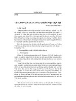 Nguồn gốc vần O trong tiếng Việt hiện đại