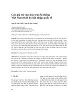 Các giá trị văn hóa truyền thống Việt Nam thời kỳ hội nhập quốc tế