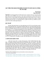 Quy trình ứng dụng phần mềm xã hội để tổ chức dịch vụ thông tin, thư viện