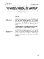 Sinh trưởng của các loài cây trồng trong mô hình phục hồi rừng ngập mặn ở đem nuôi tôm bỏ hoang tại xã Đồng Rui huyện Tiên Yên tỉnh Quảng Ninh