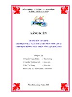 skkn hướng dẫn học sinh giải một số bài toán thực tiễn môn toán lớp 12 theo định hướng phát triển năng lực học sinh  2019  2020(1) 