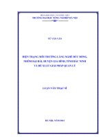 HIỆN TRẠNG môi TRƯỜNG LÀNG NGHỀ đúc ĐỒNG, NHÔM đại bái HUYỆN GIA BÌNH TỈNH bắc NINH và đề XUẤT GIẢI PHÁP QUẢN lý 
