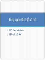 Bài giảng 1. Tổng quan Kinh tế vĩ mô