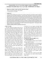 Ảnh hưởng của tỷ lệ chất độn canxi cacbonat tới một số tính chất của vật liệu composite gỗ nhựa