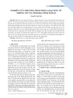 Nghiên cứu phương pháp phân loại mây từ thông tin vệ tinh địa tĩnh MTSAT