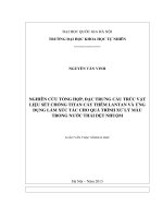 Luận văn thạc sĩ nghiên cứu tổng hợp, đặc trưng cấu trúc vật liệu sét chống titan cấy thêm lantan 