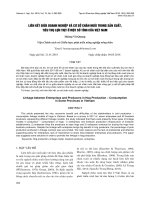 Liên kết giữa doanh nghiệp và cơ sở chăn nuôi trong sản xuất, tiêu thụ lợn thịt ở một số tỉnh của Việt Nam